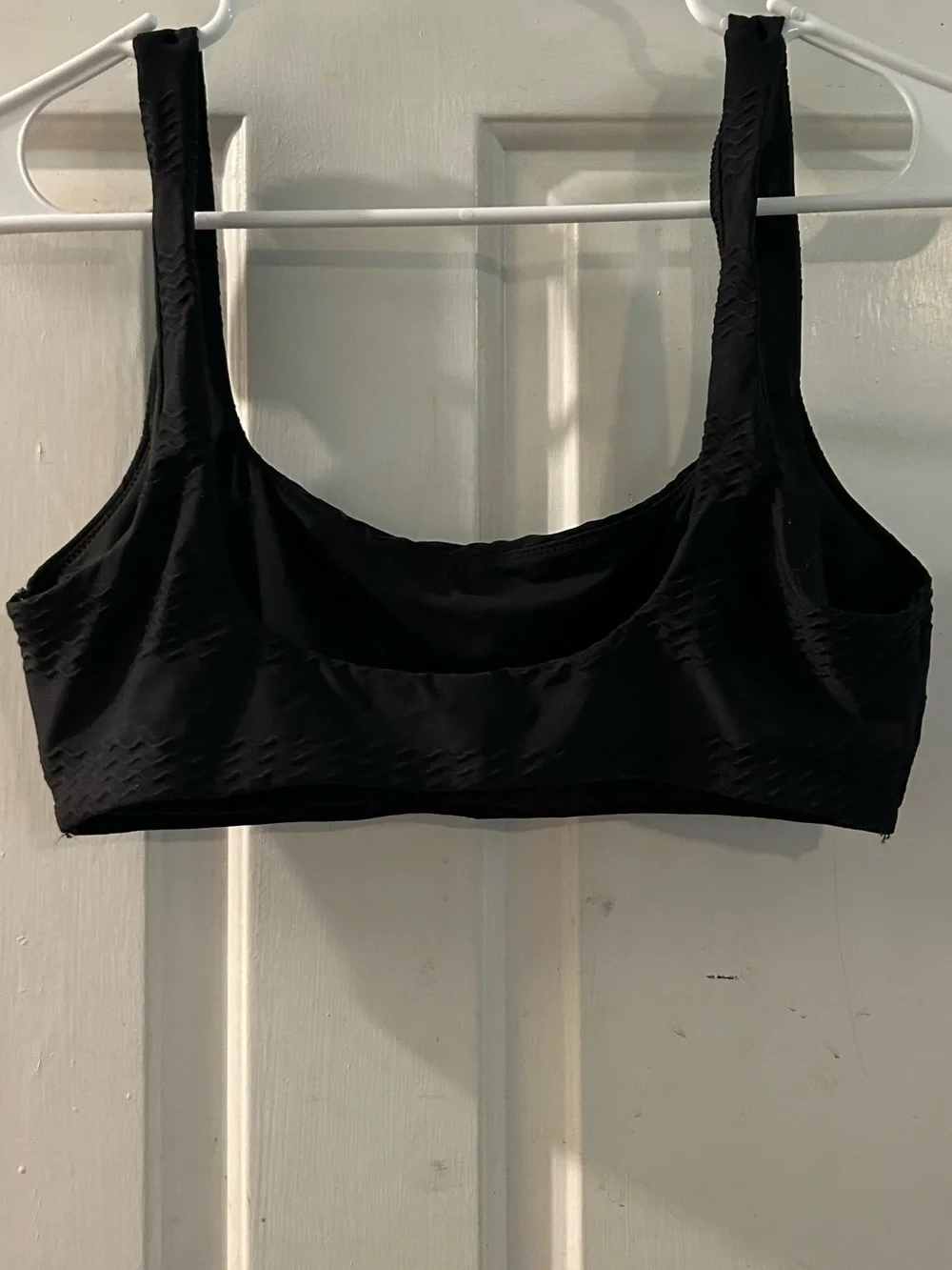 aerie Black Seamless Swim Sports Bra